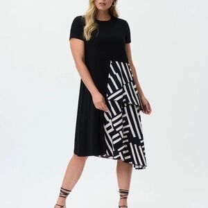 Joseph Ribkoff Black/Beige Dress  Sz